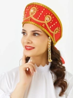 Кокошник Мария красный
