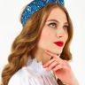 Кокошник повседневный Лукерия синий