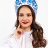 Кокошник "Рита" гжель