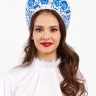 Кокошник "Рита" гжель