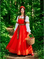 Карнавальный костюм Вера красная ягода
