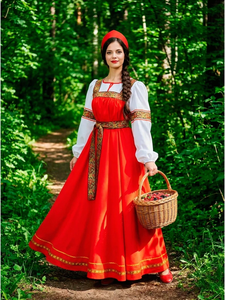 Карнавальный костюм Вера красная ягода