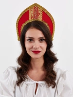 Кокошник "Ксюша" красный