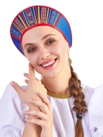 Кокошник "Елена" синий